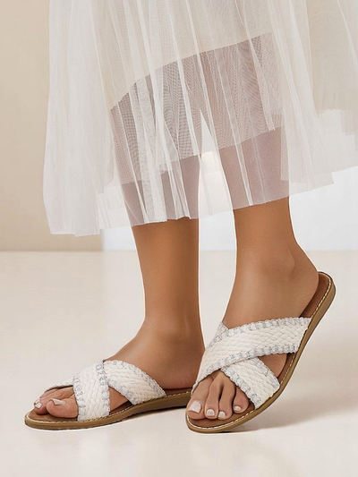 Sandale pentru femei Royalfashion cu curele țesute Bornes