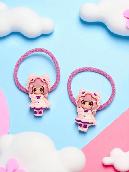 Elastice de păr Bambina Rosetta cu motiv păpușă