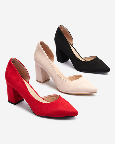 OUTLET Pantofi negri de damă cu tijă din piele ecologică Lerita - Încălțăminte