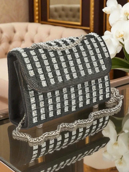 Royalfashion Kopertowo torebka damsko z cyrkoniami Elira Dusk