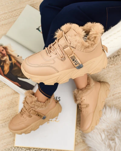 Royalfashion Adidași sport de damă cu blană Nonuas