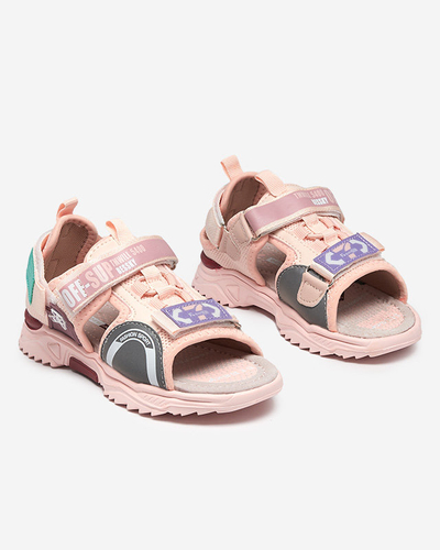 Sandale copii Wukapi roz cu velcro - Pantofi