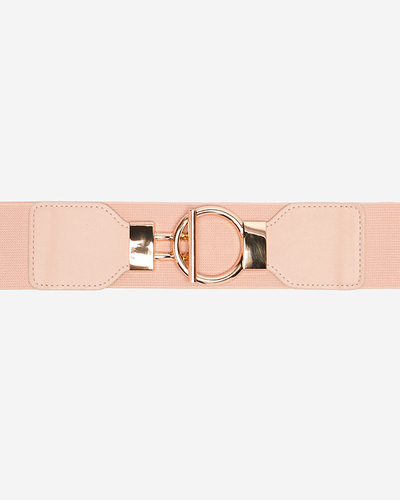 Curea elastică cu cataramă mare din aur roz - Accesorii