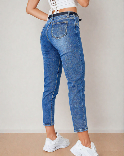 Royalfashion Pantaloni boyfriend din denim pentru femei