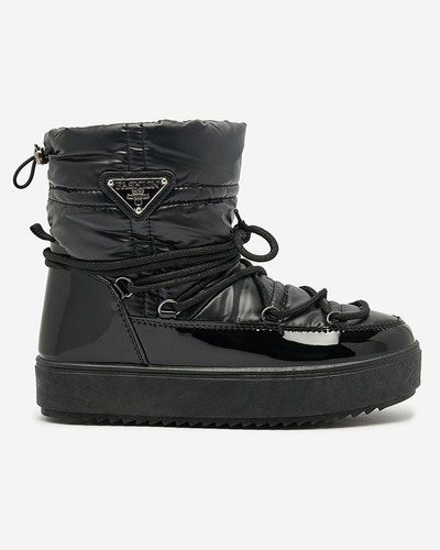 Royalfashion Cizme de zăpadă pentru femei Negru slip-on Galebda