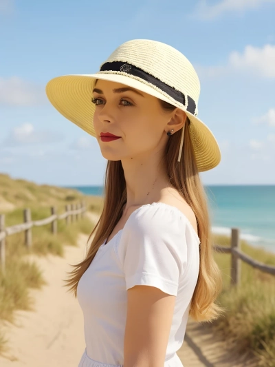 Royalfashion Pălărie de paie pentru femei Sunny Meadow