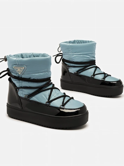 Royalfashion Cizme de damă slip-on a'la cizme de zăpadă în albastru Vevnose