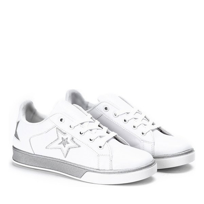 Biało - srebrne tenisówki z gwiazdką Estrella - Obuwie
