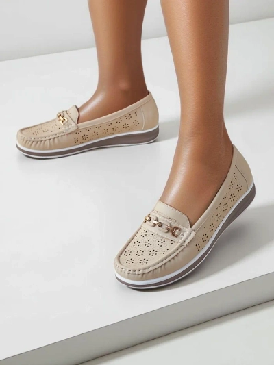 Mocasi din piele perforată Royalfashion pentru femei Cerro