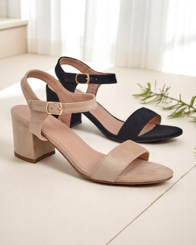 Sandale de damă din suede ecologic Royalfashion Quarter