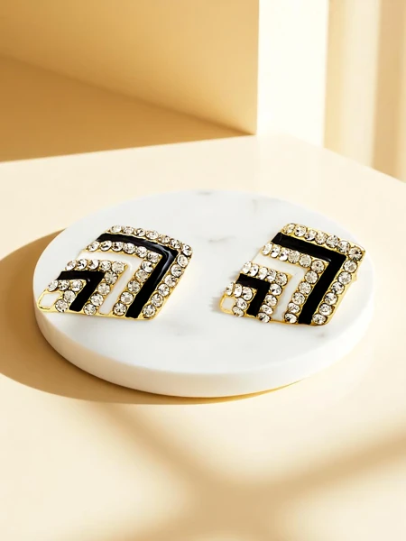 Royalfashion Cercei cu clips pentru femei cu zirconiu cubic