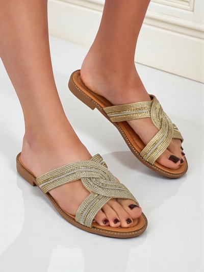 Royalfashion Babes Klapki Braided Woven Breeze