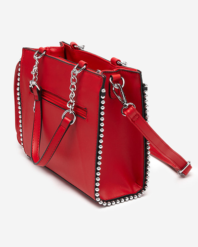 Geanta de mana mica de dama cu insertie tesuta - Accesorii