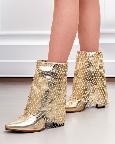 Royalfashion Cizme de damă cu plasă ornamentată Siamondes