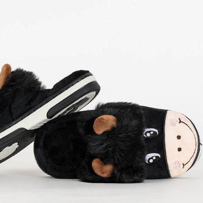 Animmes Black Baby Bull Slappers - Incaltaminte