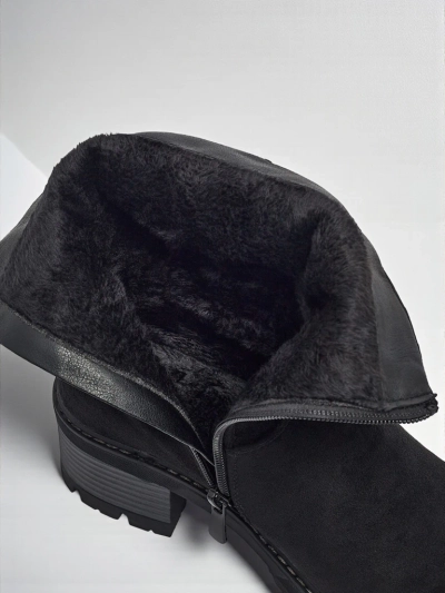 Botine de damă din piele întoarsă ecologică Carmine