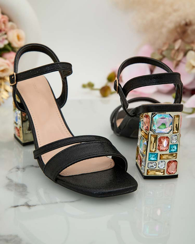 Royalfashion Sandale de damă Solepte cu strasuri