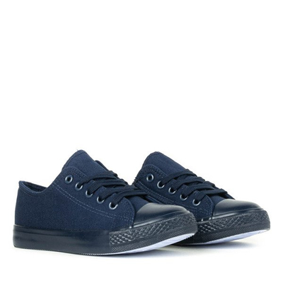 Dziecięce trampki sznurowane w kolorze granatowym Azza - Obuwie