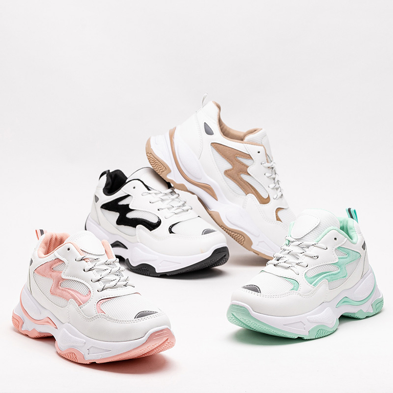 Pantofi sport dama verzi si albi adidasi Krinosi - Incaltaminte