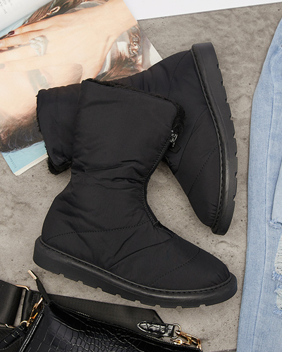 Cizme negre pentru femei a'la cizme de zăpadă Tirigga- Footwear