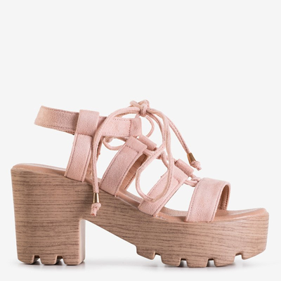 Sandale de culoare roz deschis pentru femei pe postul Tili - Încălțăminte