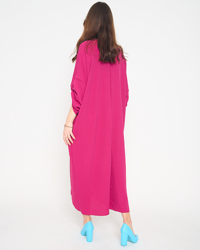 Rochie midi oversize dama fuchsia - Imbracaminte