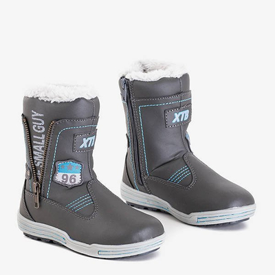 OUTLET Cizme de zăpadă băieți gri Benin - încălțăminte