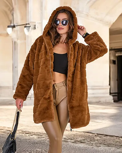 Royalfashion Palton de blană pentru femei