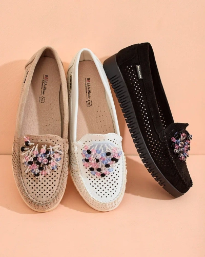 Royalfashion Mocasini de damă din mărgele ajurate Namis