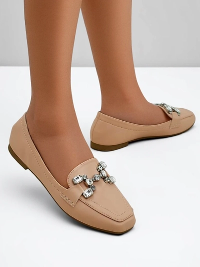 Mocasi de damă Royalfashion cu strassuri Lecilla