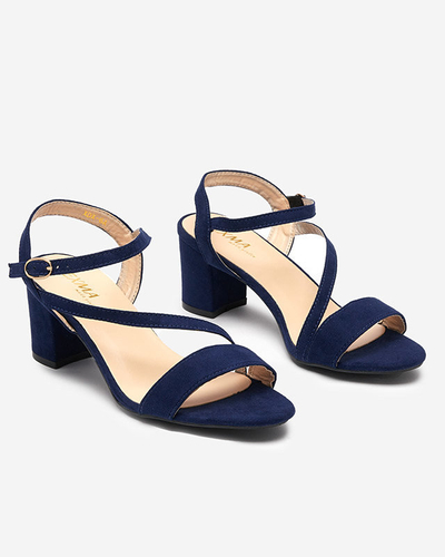 OUTLET Sandale de damă pe stâlp în culoarea bleumarin de la Klodu- Pantofi