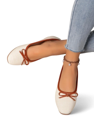Pantofi balet pentru femei Royalfashion cu sclipici și o fundiță Aramie
