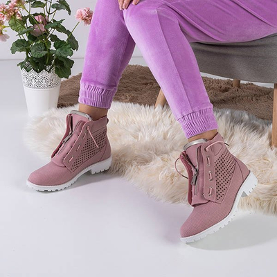 OUTLET Cizme de drumeție ajurate pentru femei Ice Love Roz - Încălțăminte