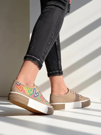 Adidași Royalfashion pentru femei cu imprimeu în formă de inimă Sercess