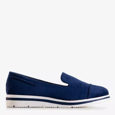 OUTLET Mocasini de dama bleumarin pe pană joasă Dardariel - Pantofi