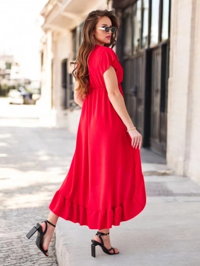 Rochie midi Royalfashion pentru femei cu tiv asimetric