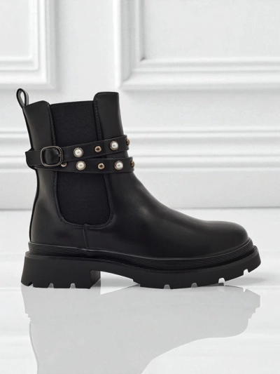Botine înalte de damă din piele ecologică Pearl Mist