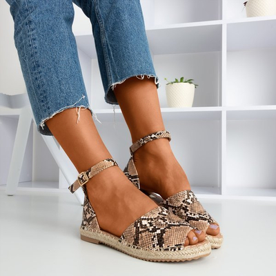 Espadryle a'la skóra węża z wycięciem Royal - Obuwie