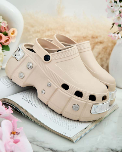 Royalfashion Șlapi de cauciuc pentru femei cu ornamente Kiroo