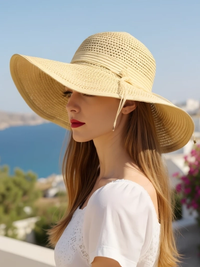 Royalfashion Pălărie de damă din paie Calvinas