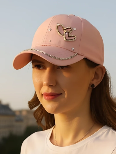 Royalfashion Șapcă cu pietre strălucitoare Heart Spark