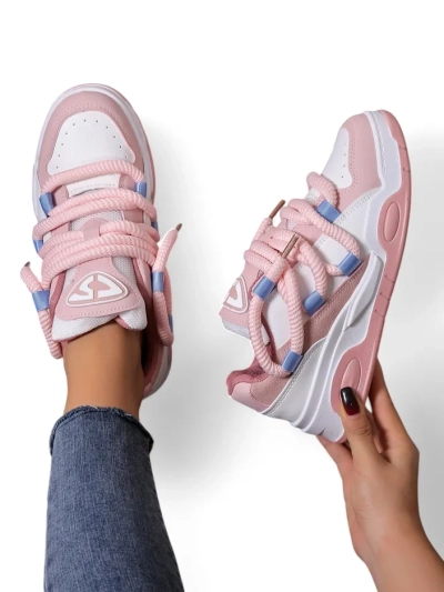 Adidași sport pentru femei Royalfashion cu șireturi decorative Clesiv