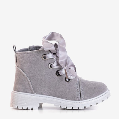 Cizme gri pentru copii de la Meveye - pantofi