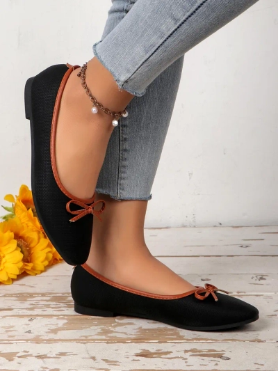 Pantofi balet pentru femei Royalfashion cu sclipici și o fundiță Aramie