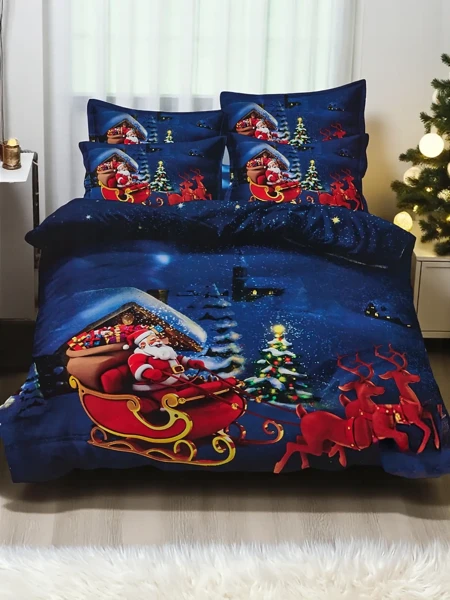 Royalfashion Lenjerie de pat de Crăciun 160x200 set 3 PIESE