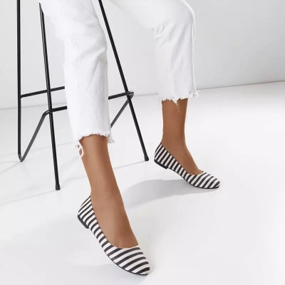 OUTLET Balerini dama bej și negru Neptun - Încălțăminte