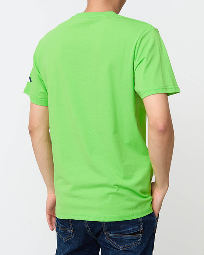 Tricou cu imprimeu pentru bărbați verde - Îmbrăcăminte