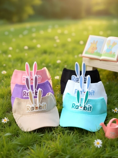 Royalfashion Vizieră de soare pentru copii, cu urechi de iepuraș