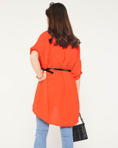 Camasa tunica dama portocalie - Imbracaminte