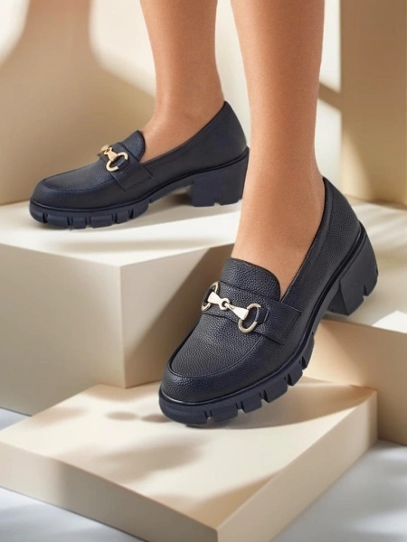 Moccasini femei Royalfashion cu toc mic Tollere